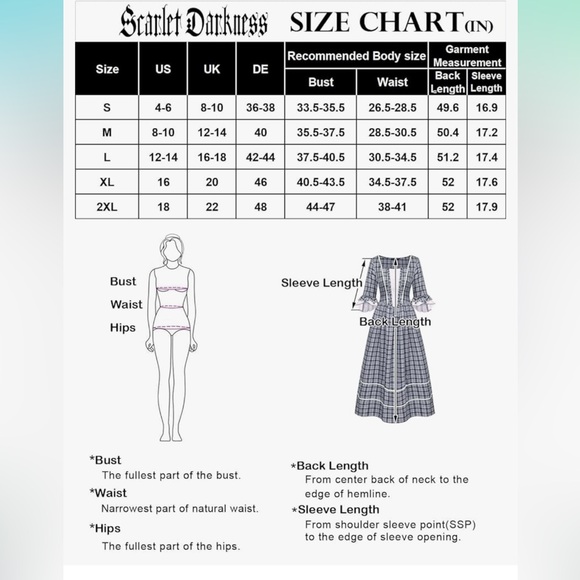 Scarlet Darkness Women Pioneer Colonial Costume with head kerchief - Picture 7 of 7